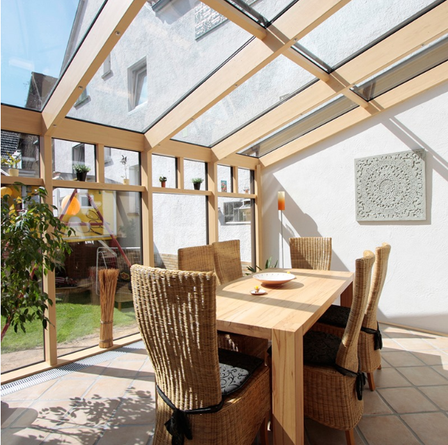 鋁包木陽光房實拍