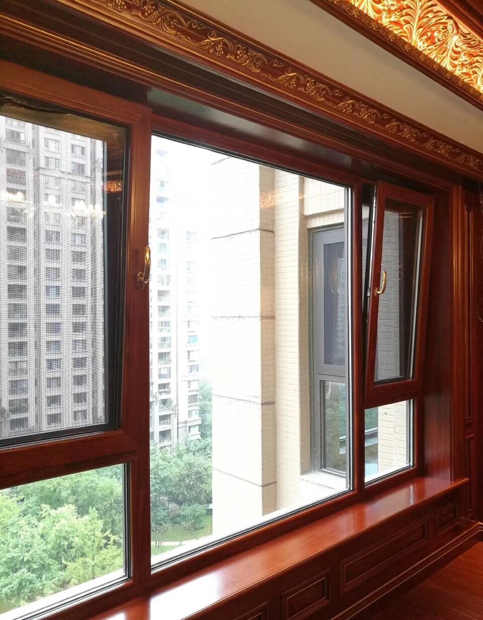 高端鋁包木門窗展示